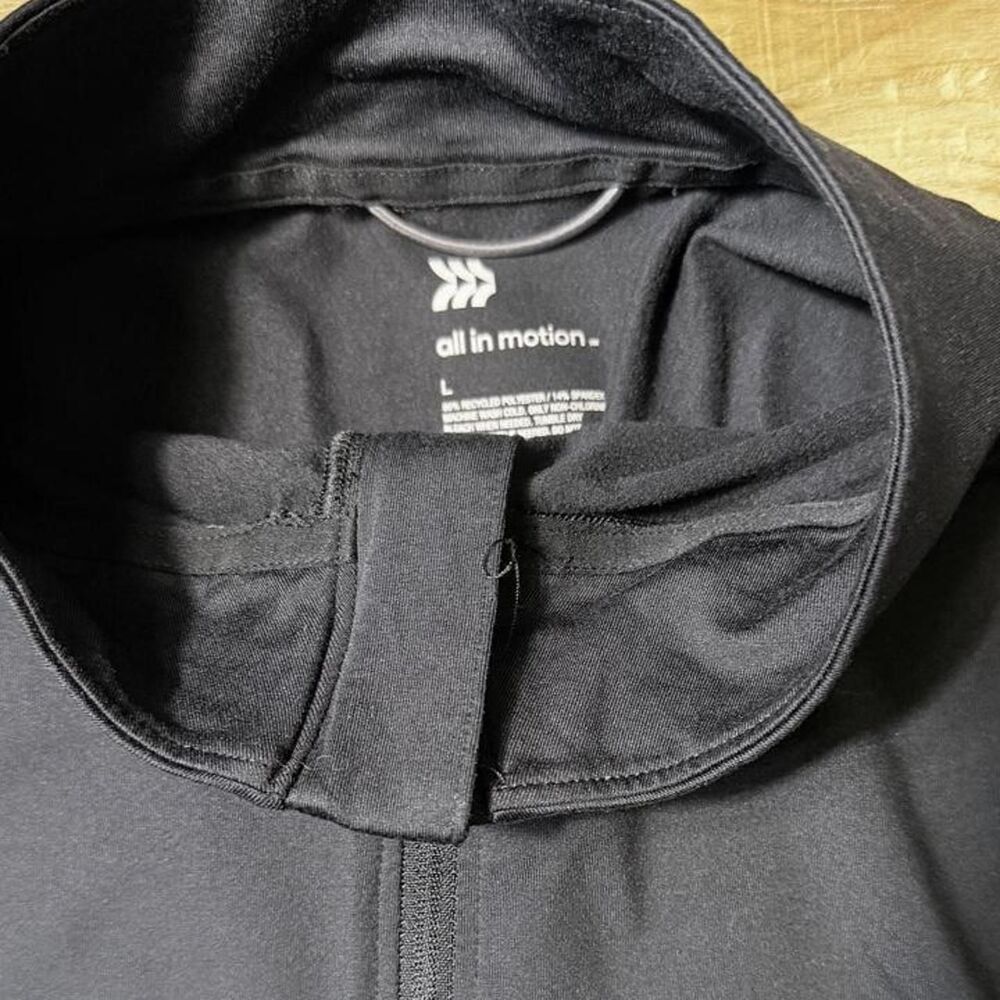 Black Long Sleeve Activewear quarter zip shirt from Target